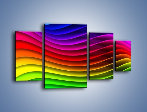 Obraz na płótnie – Falą w kolorze – czteroczęściowy GR393W4