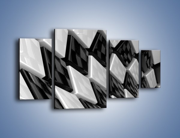 Obraz na płótnie – Czarne czy białe – czteroczęściowy GR425W4