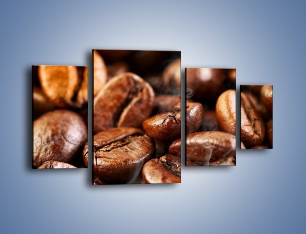 Obraz na płótnie – Parzone ziarna kawy – czteroczęściowy JN027W4