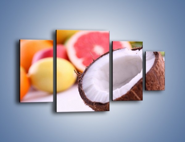 Obraz na płótnie – Kokosowo-owocowy mix – czteroczęściowy JN042W4