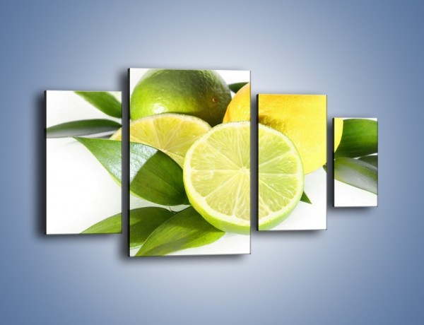 Obraz na płótnie – Mix cytrynowo-limonkowy – czteroczęściowy JN058W4