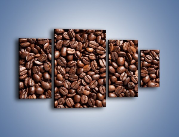 Obraz na płótnie – Ziarna świeżej kawy – czteroczęściowy JN061W4