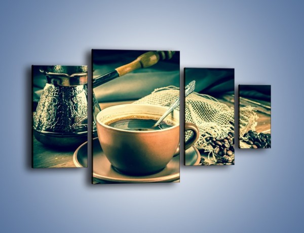 Obraz na płótnie – Czarna kawa arabica – czteroczęściowy JN064W4