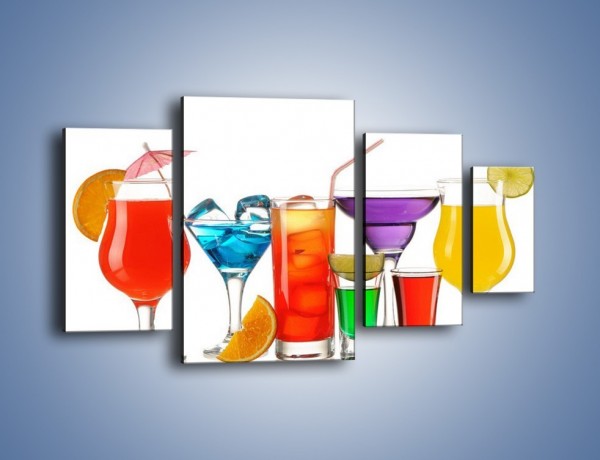 Obraz na płótnie – Wakacyjne party z alkoholem – czteroczęściowy JN092W4
