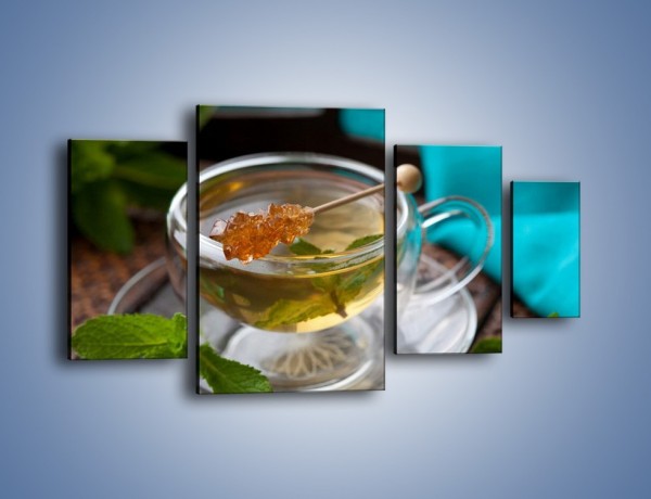 Obraz na płótnie – Oczyszczająca zielona herbata – czteroczęściowy JN104W4