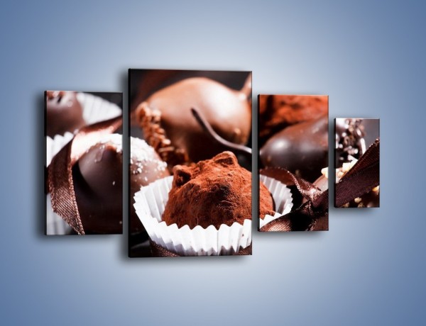 Obraz na płótnie – Wyroby z czekolady – czteroczęściowy JN123W4
