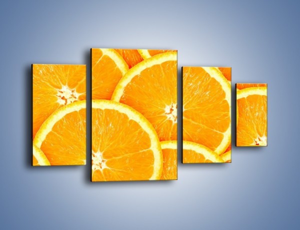 Obraz na płótnie – Pomarańczowy zawrót głowy – czteroczęściowy JN154W4