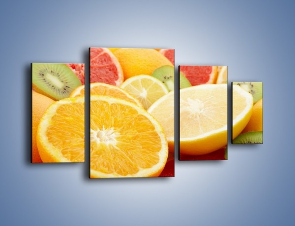 Obraz na płótnie – Kwaśny kęs witamin owocowych – czteroczęściowy JN157W4