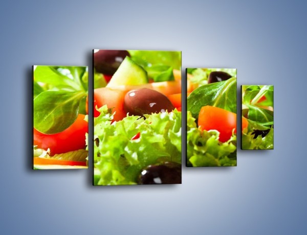 Obraz na płótnie – Sałatkowy mix warzywny – czteroczęściowy JN204W4