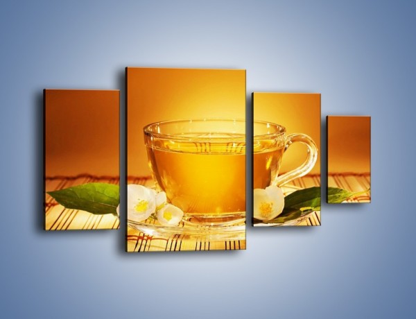 Obraz na płótnie – Delikatny smak herbaty – czteroczęściowy JN261W4
