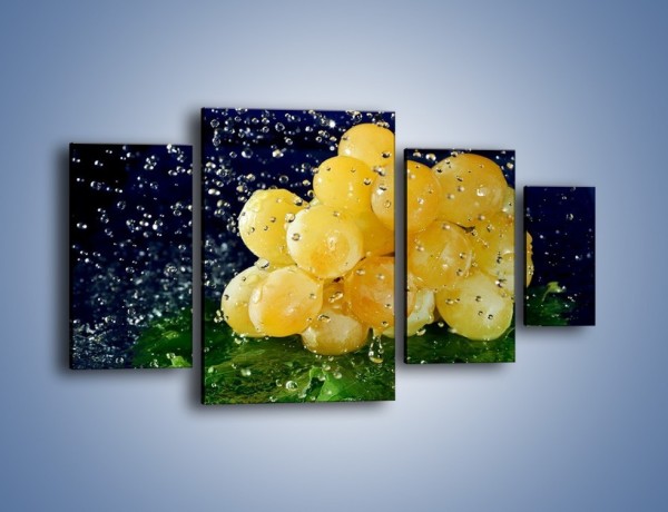 Obraz na płótnie – Słodkie winogrona z miętą – czteroczęściowy JN286W4