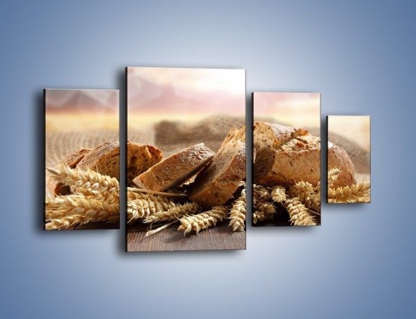 Obraz na płótnie – Świeży pszenny chleb – czteroczęściowy JN287W4