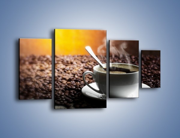 Obraz na płótnie – Aromatyczna filiżanka kawy – czteroczęściowy JN298W4