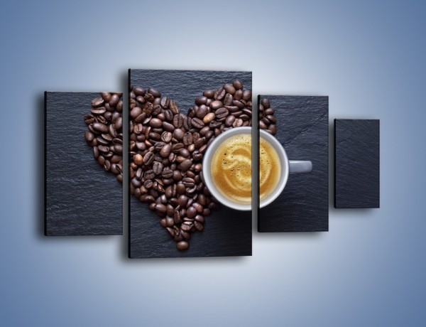 Obraz na płótnie – Miłość do czarnej kawy – czteroczęściowy JN328W4