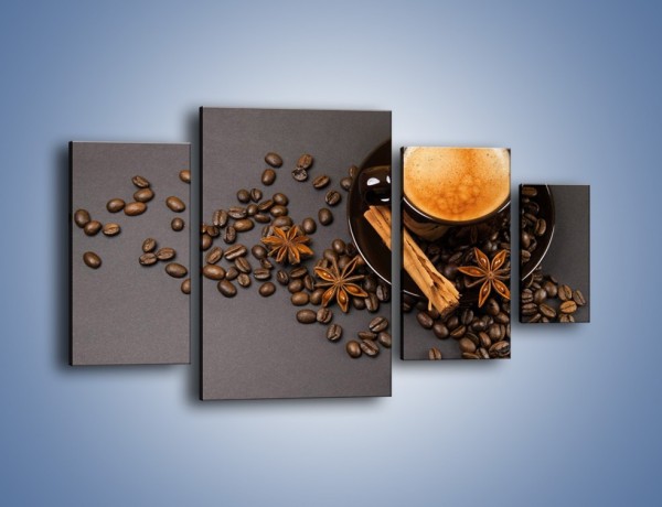 Obraz na płótnie – Kawa z goździkiem – czteroczęściowy JN349W4