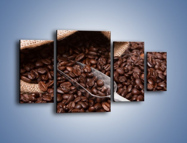 Obraz na płótnie – Worek pełen kawy – czteroczęściowy JN372W4