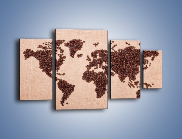 Obraz na płótnie – Kawowy świat – czteroczęściowy JN373W4
