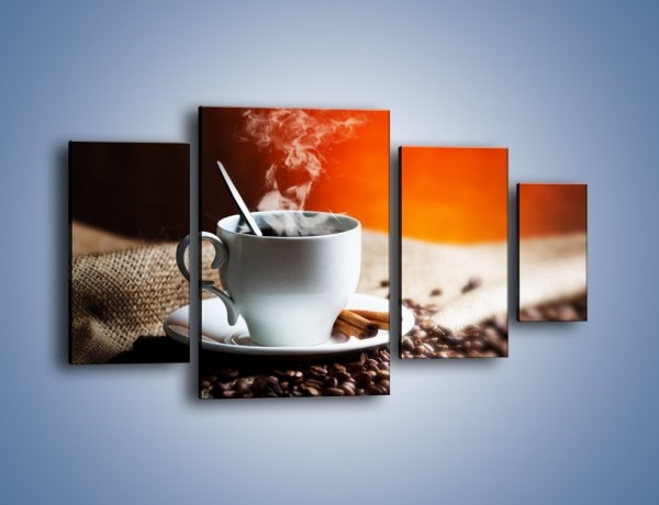 Obraz na płótnie – Aromatyczny zapach kawy – czteroczęściowy JN374W4