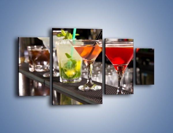 Obraz na płótnie – Drinki na barze – czteroczęściowy JN432W4