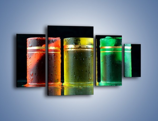 Obraz na płótnie – Drinki w wybranych kolorach – czteroczęściowy JN465W4