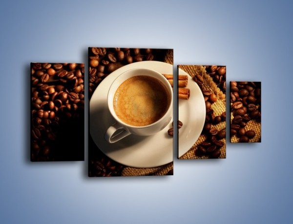 Obraz na płótnie – Tajemnicza historia z odrobiną kawy – czteroczęściowy JN475W4