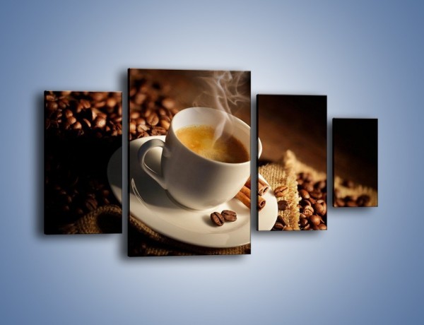 Obraz na płótnie – Historia dwóch ziarenek kawy – czteroczęściowy JN479W4