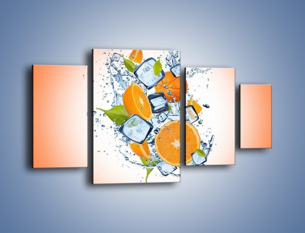 Obraz na płótnie – Pomarańczowe trio w powietrzu – czteroczęściowy JN499W4