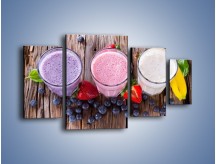 Obraz na płótnie – Świeże smoothy o poranku – czteroczęściowy JN507W4