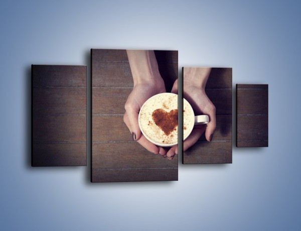 Obraz na płótnie – Kawa z ciepłym dotykiem – czteroczęściowy JN548W4