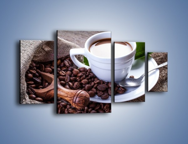 Obraz na płótnie – Dobrze odmierzona porcja kawy – czteroczęściowy JN613W4
