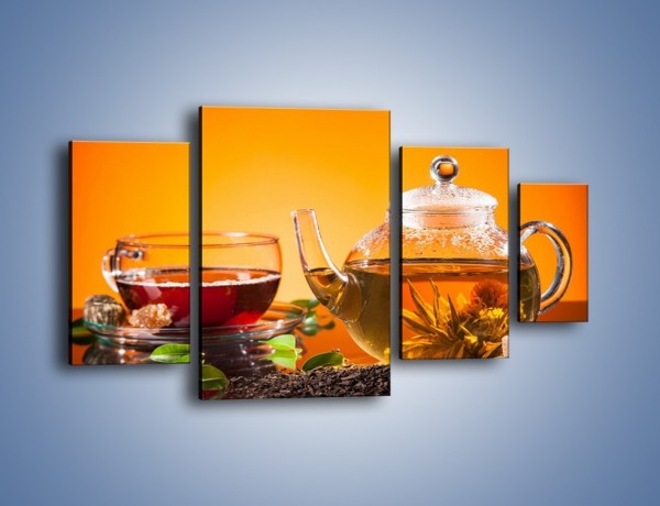 Obraz na płótnie – Dzbanuszek świeżej herbaty – czteroczęściowy JN626W4