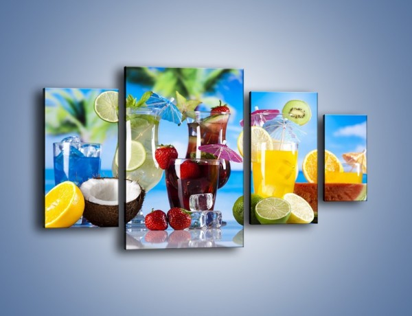 Obraz na płótnie – Drinki z egzotycznych owoców – czteroczęściowy JN640W4