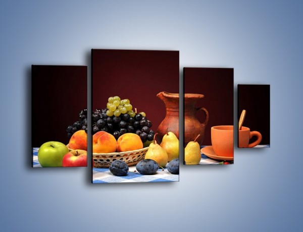 Obraz na płótnie – Stół pełen owocowych darów – czteroczęściowy JN691W4