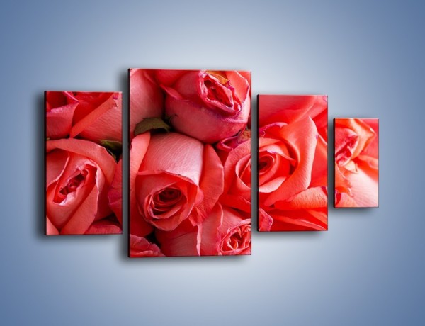 Obraz na płótnie – Tylko widoczne róże – czteroczęściowy K1004W4