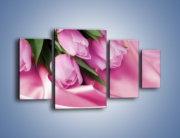 Obraz na płótnie – Atłas wśród tulipanów – czteroczęściowy K152W4