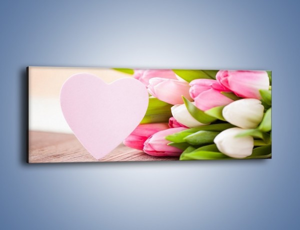 Obraz na płótnie – Miłość do tulipanów – jednoczęściowy panoramiczny K292