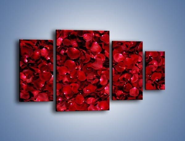 Obraz na płótnie – Dywan usłany płatkami róż – czteroczęściowy K175W4