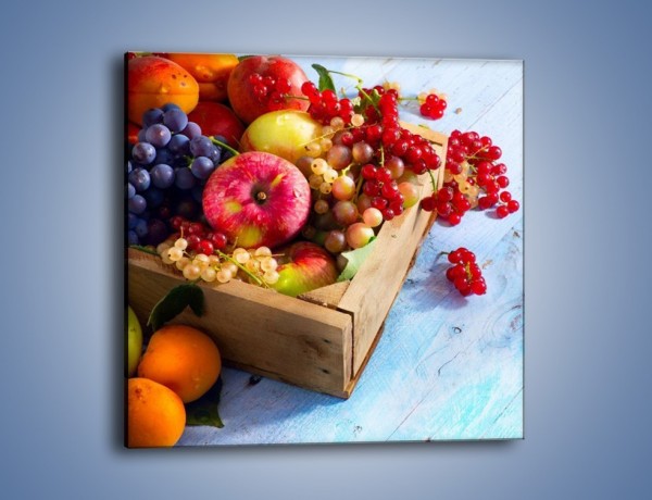 Obraz na płótnie – Skrzynka z owocami – jednoczęściowy kwadratowy JN405