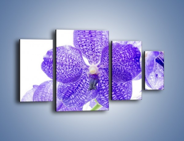 Obraz na płótnie – Jasny fiolet rządzi w kwiatach – czteroczęściowy K259W4