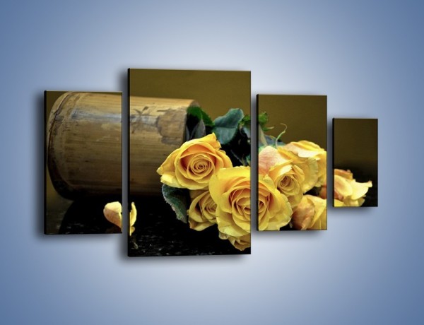 Obraz na płótnie – Zapomniane róże – czteroczęściowy K334W4