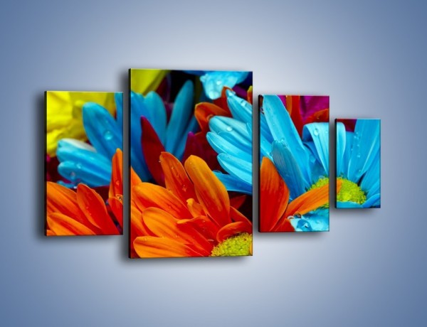 Obraz na płótnie – Kolorowo i kwiatowo – czteroczęściowy K375W4