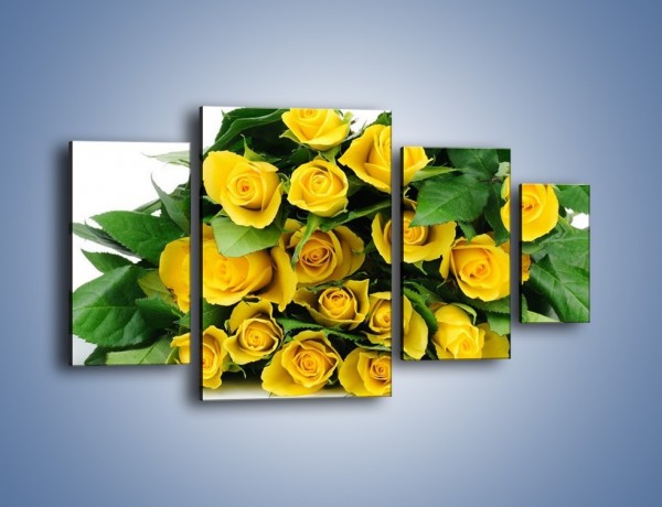 Obraz na płótnie – Wiosenny uśmiech w różach – czteroczęściowy K379W4