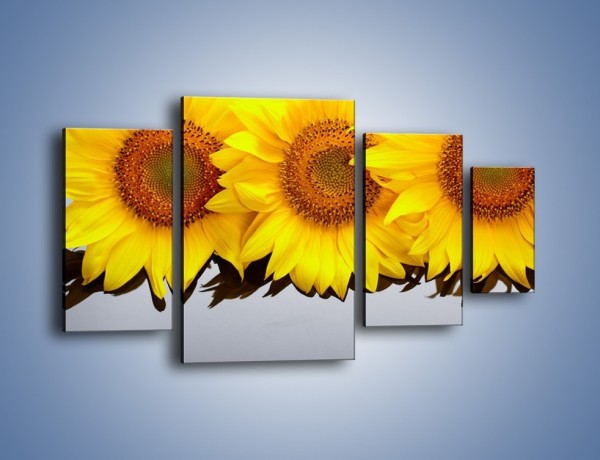 Obraz na płótnie – Najpiękniejsza odsłona słoneczników – czteroczęściowy K416W4