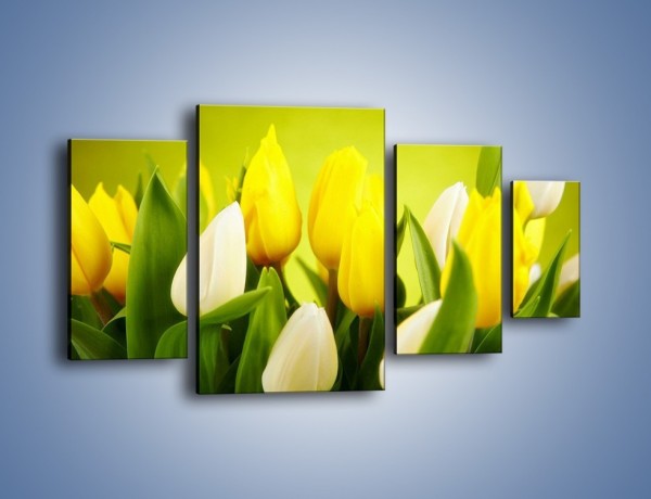 Obraz na płótnie – Nie tylko tulipany – czteroczęściowy K425W4
