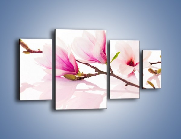 Obraz na płótnie – Lekkość w kwiatach wiśni – czteroczęściowy K485W4