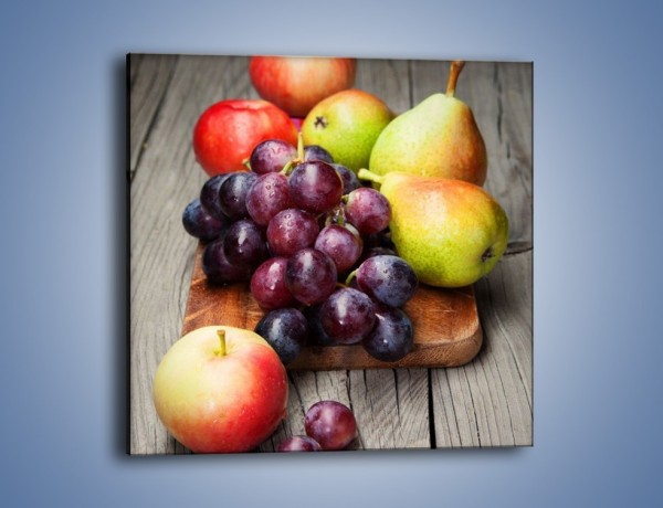 Obraz na płótnie – Kuchenna deska z owocami – jednoczęściowy kwadratowy JN407
