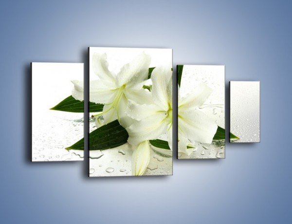 Obraz na płótnie – Niewinność białej lilii – czteroczęściowy K632W4