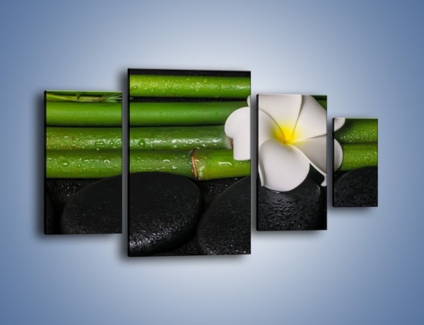Obraz na płótnie – Samotny kwiat wśród kamieni – czteroczęściowy K668W4