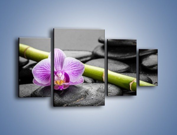 Obraz na płótnie – Bambus czy storczyk – czteroczęściowy K686W4