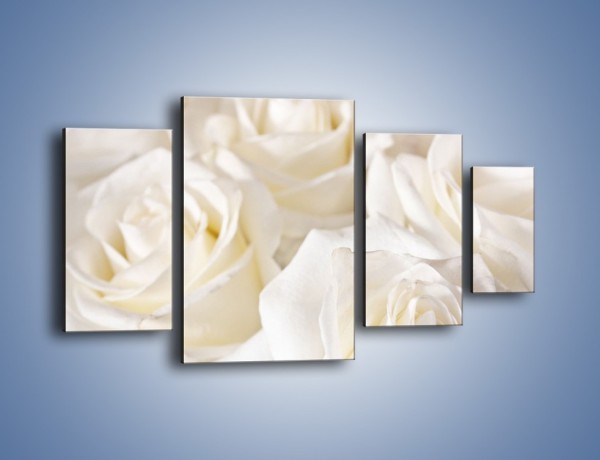 Obraz na płótnie – Dywan z białych róż – czteroczęściowy K711W4